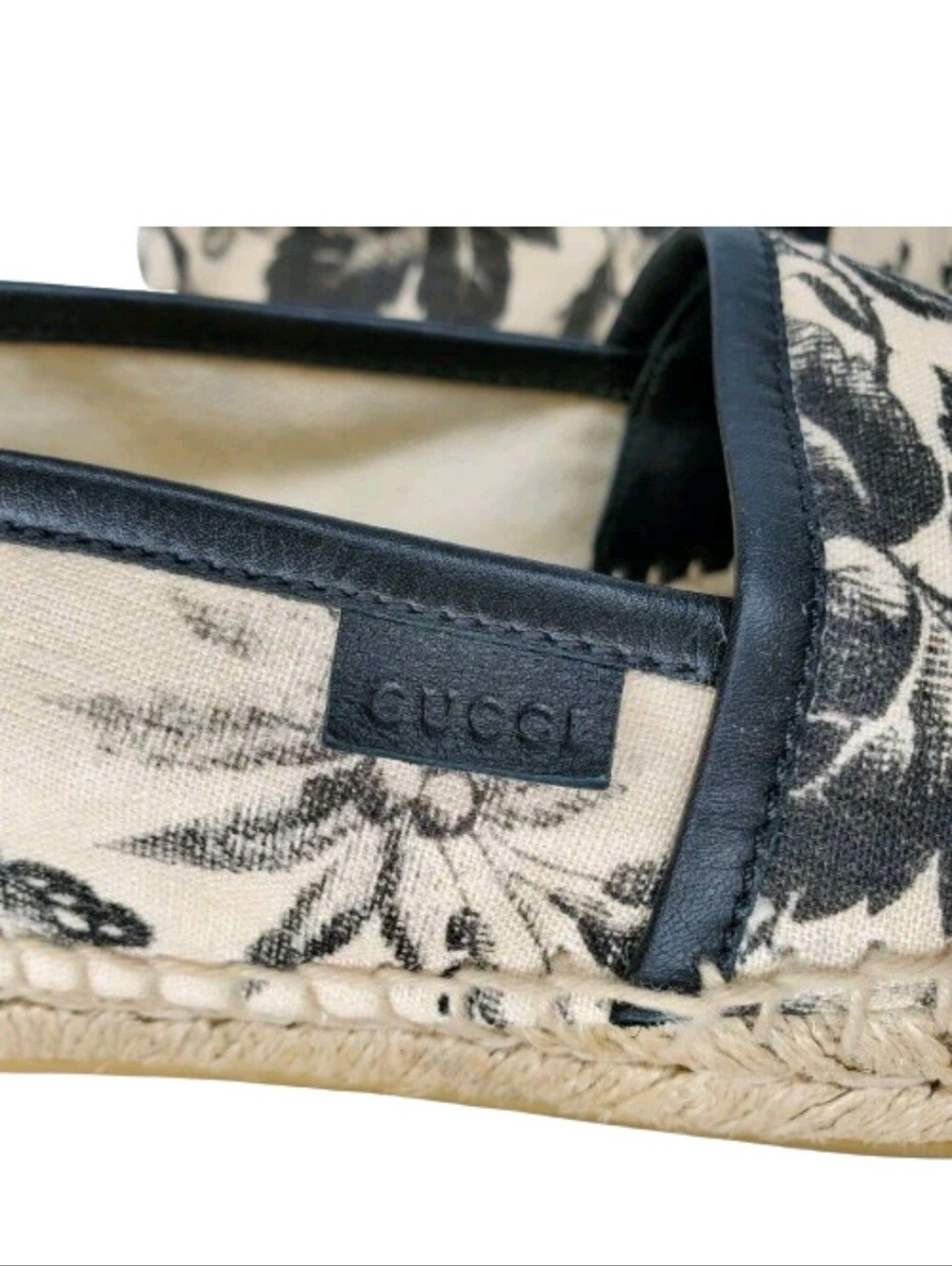 Gucci Floral Canvas Slip On Espadrille Flats - Picture 5 of 8